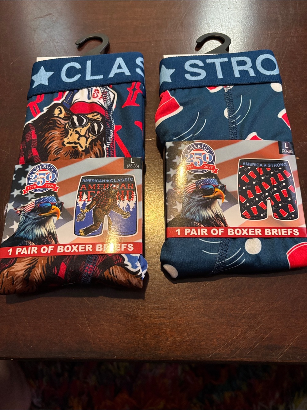 2 Pair America Strong 250 Red White & Blue Beer Pong & Bigfoot NWT